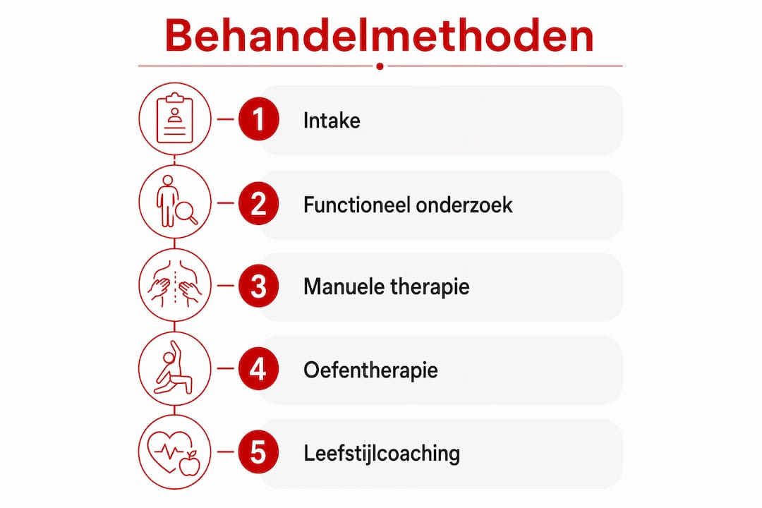 Overzicht: de verschillende stappen binnen fysiotherapeutische behandeltrajecten