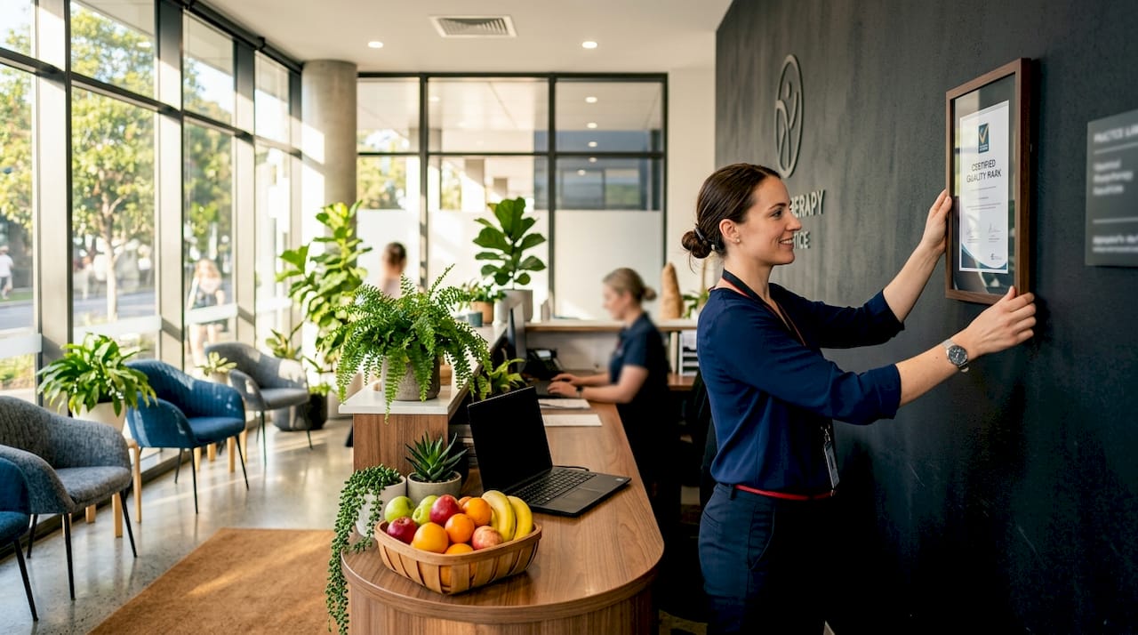 Bij de receptie wordt het keurmerkcertificaat uitgereikt.
