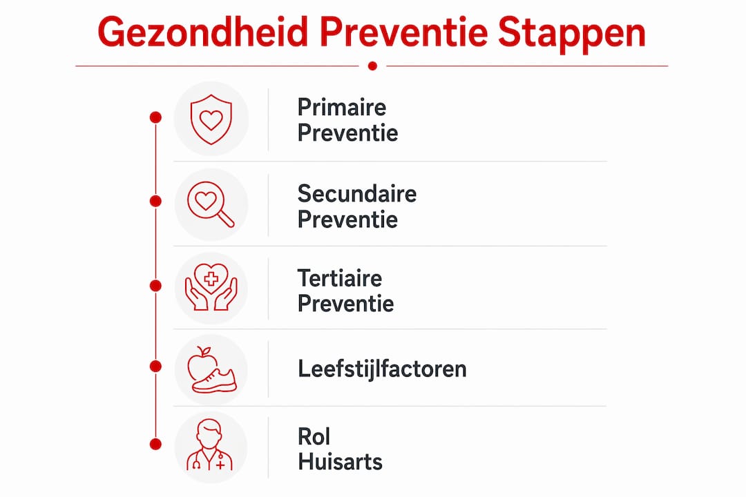Overzicht: verschillende niveaus van preventie en de rol van leefstijl