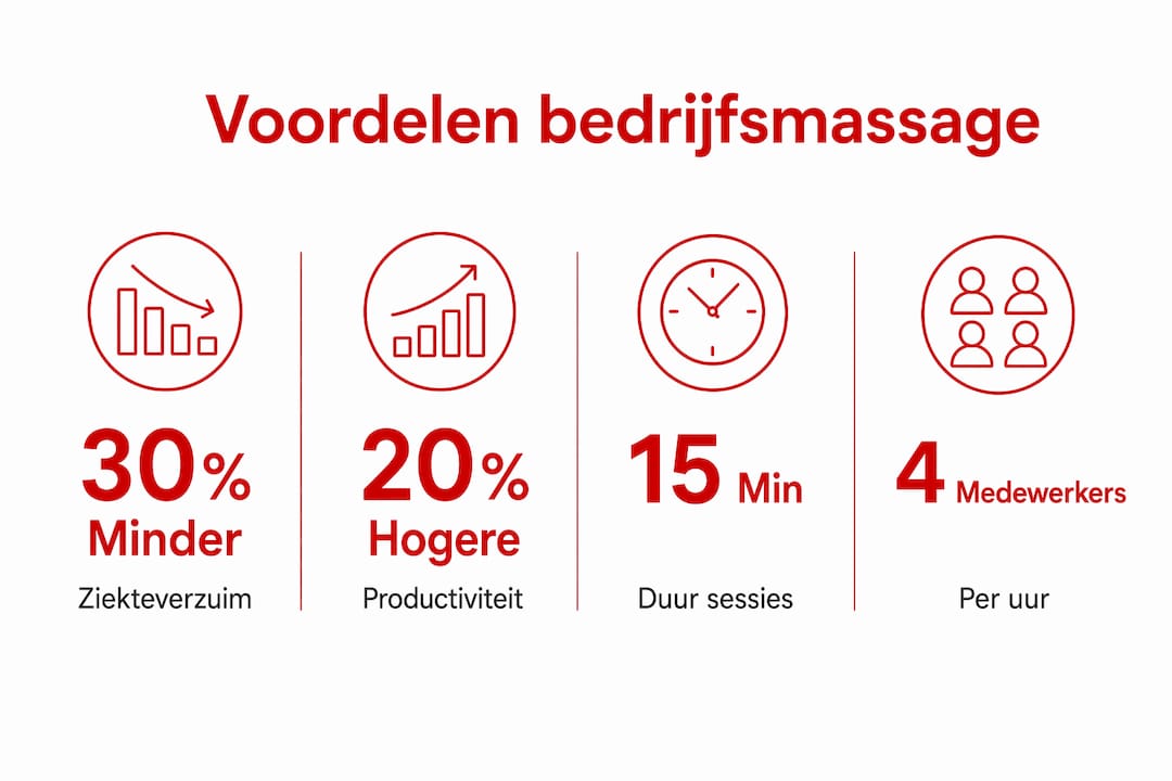 Infographic: de voordelen van een massage op het werk
