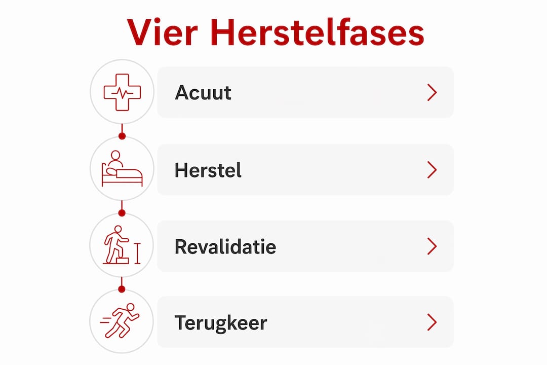 Infographic: de vier fasen van herstel na een blessure in één oogopslag