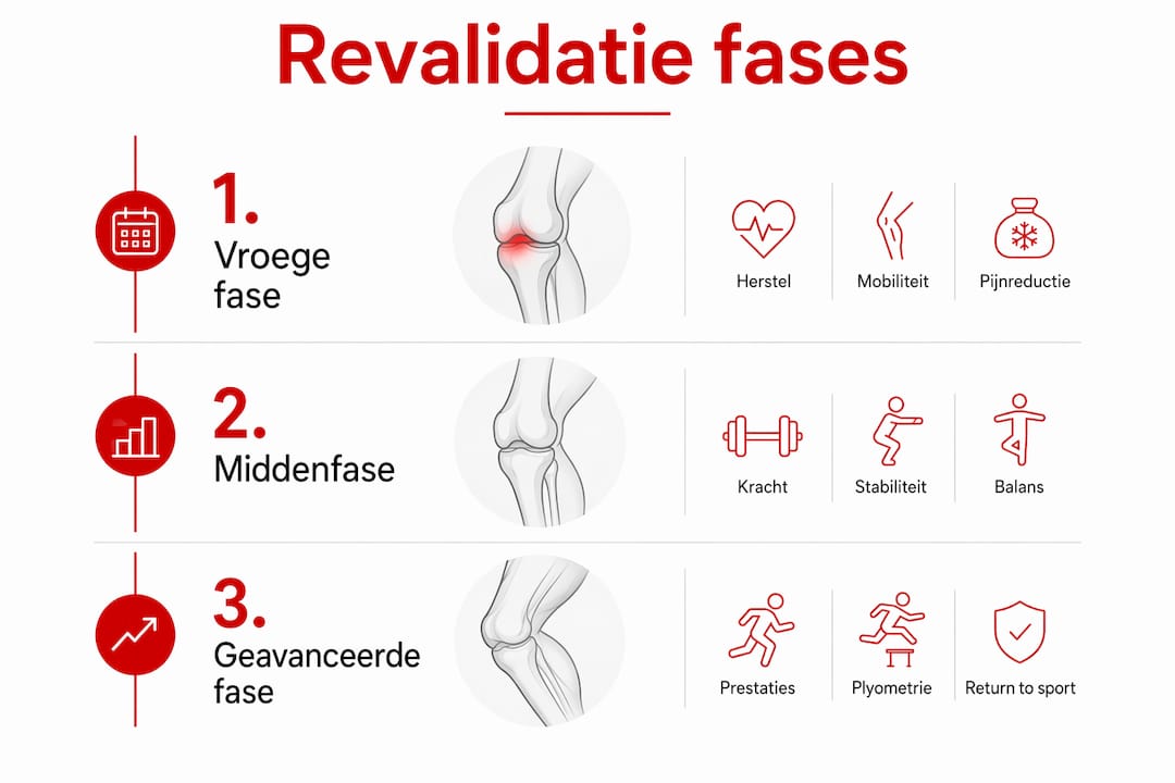 Overzichtelijke infographic met de drie fases van revalidatie