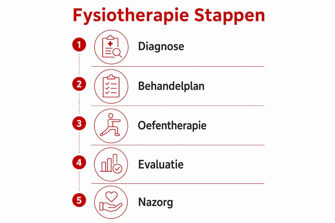 Overzichtelijke infographic: zo ziet het fysiotherapie-traject bij schouderklachten eruit