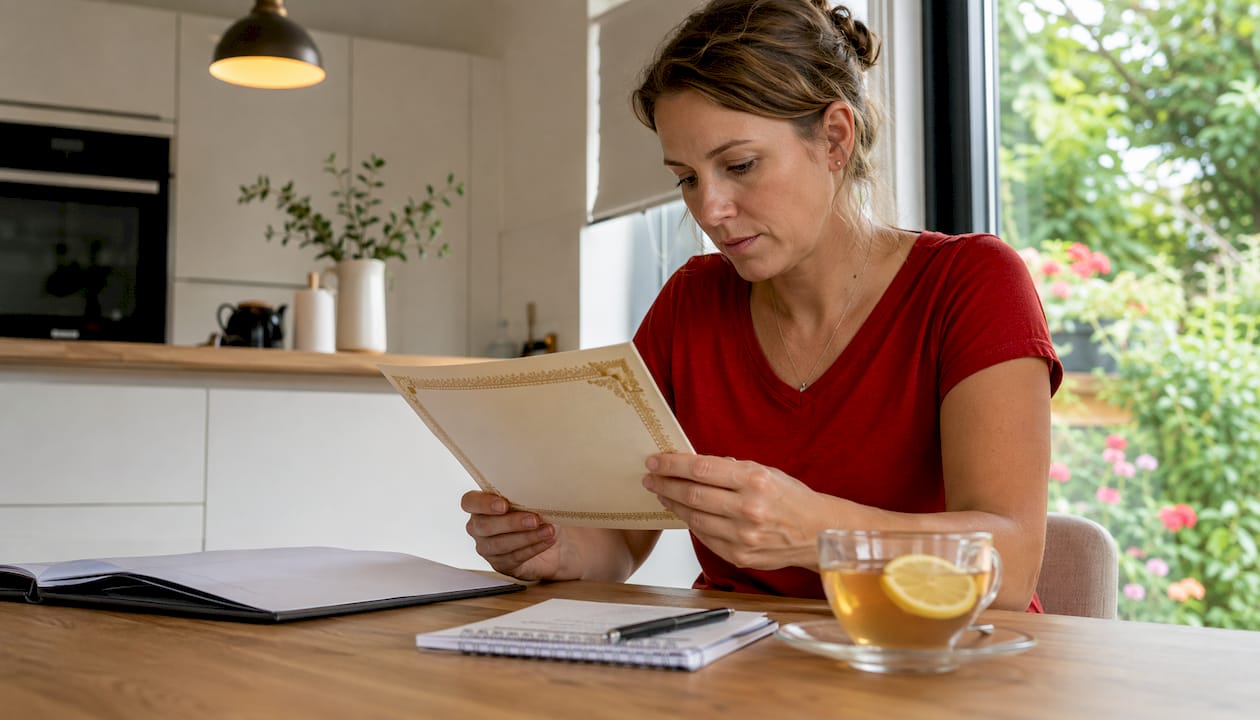 De fysiotherapeut controleert of het certificaat nog geldig is.