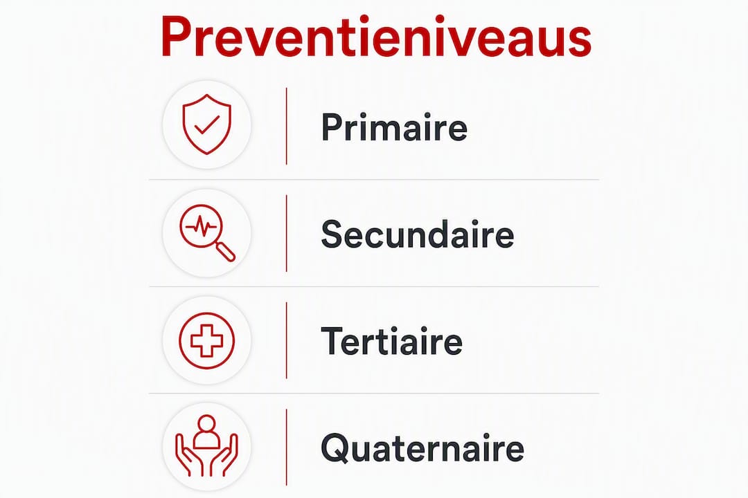 Infographic met een helder overzicht van de verschillende preventieniveaus in Nederland