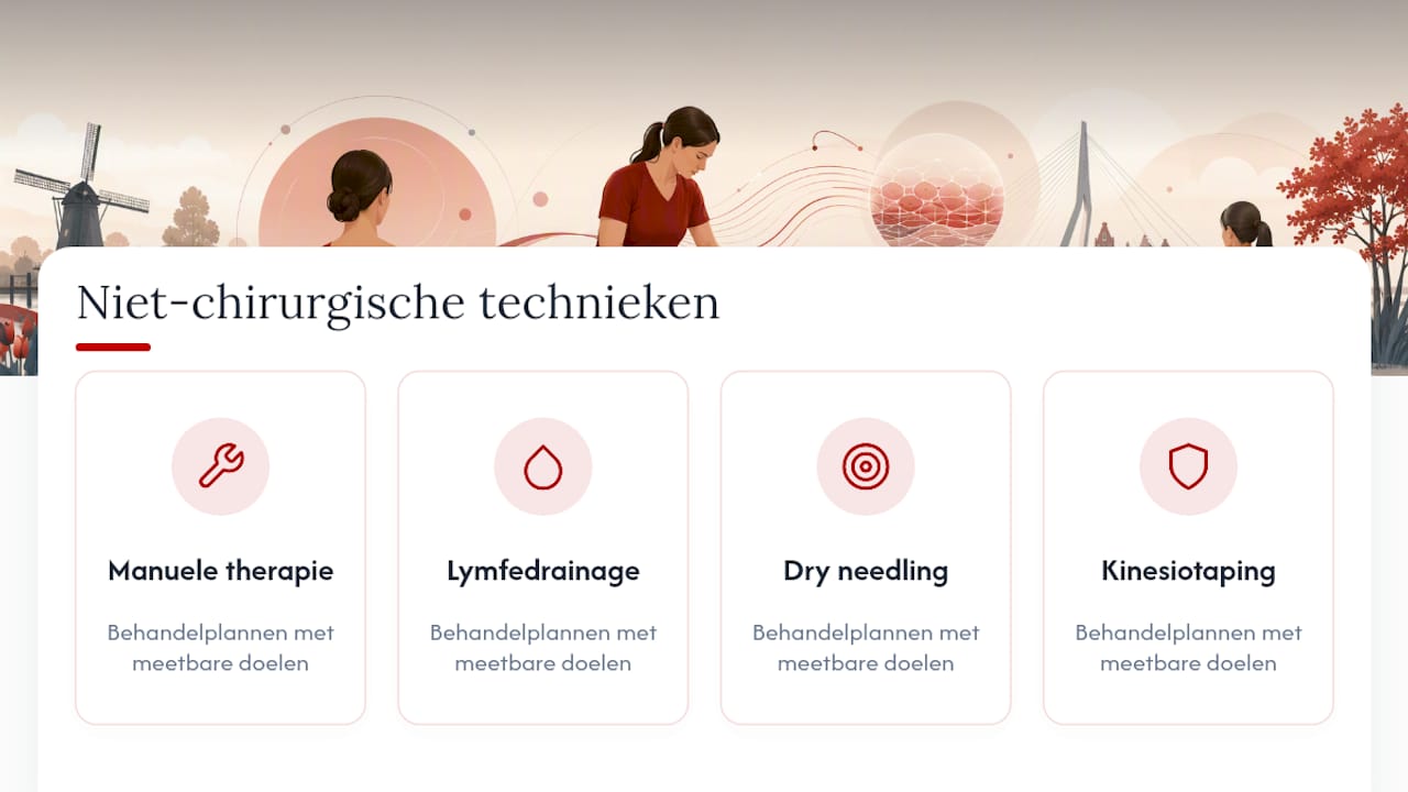 Overzicht van fysiotherapeutische behandelmethoden bij littekenherstel