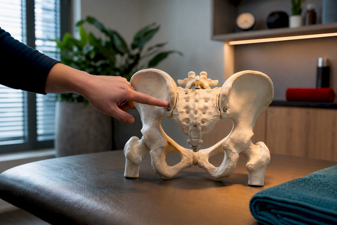 Anatomisch model van het sacro-iliacale gewricht