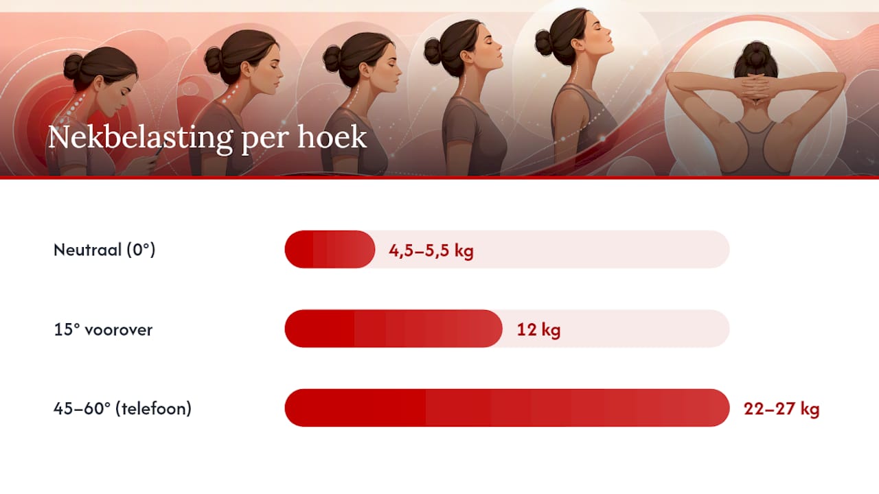 Nekbelasting bij diverse hoofdhoudingen