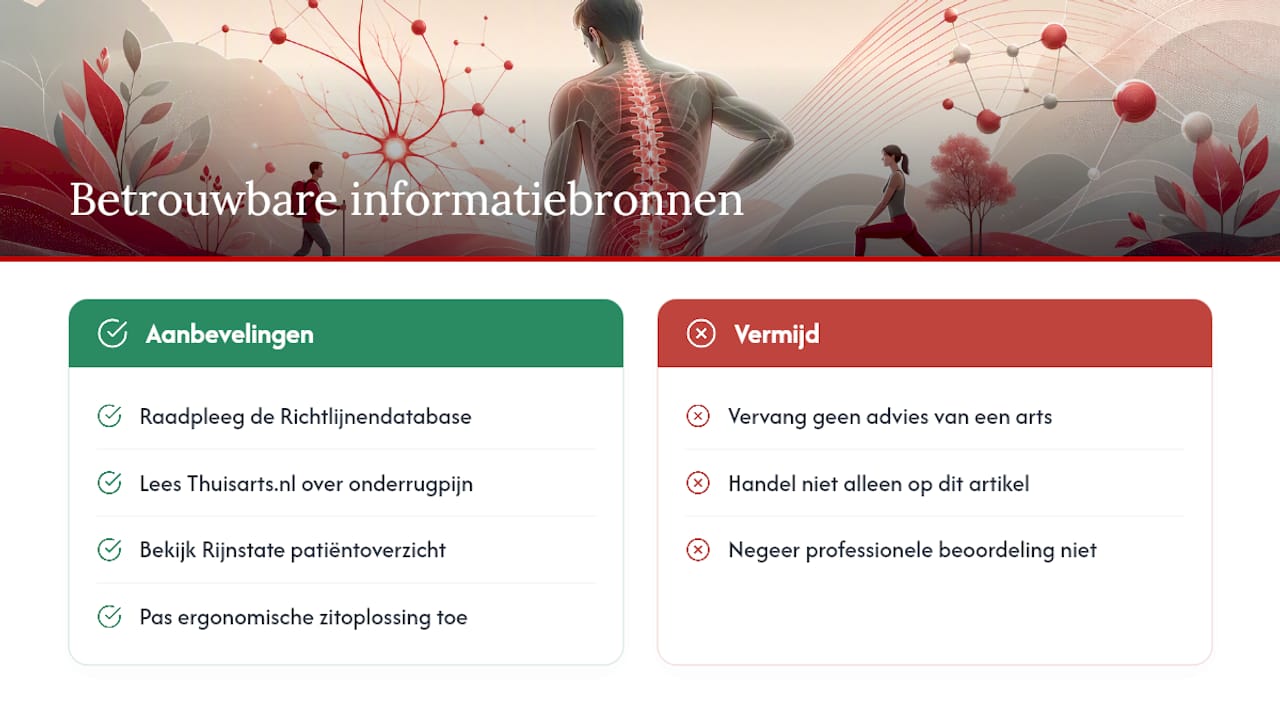 Meer betrouwbare informatie over lumbale radiculopathie — overview diagram