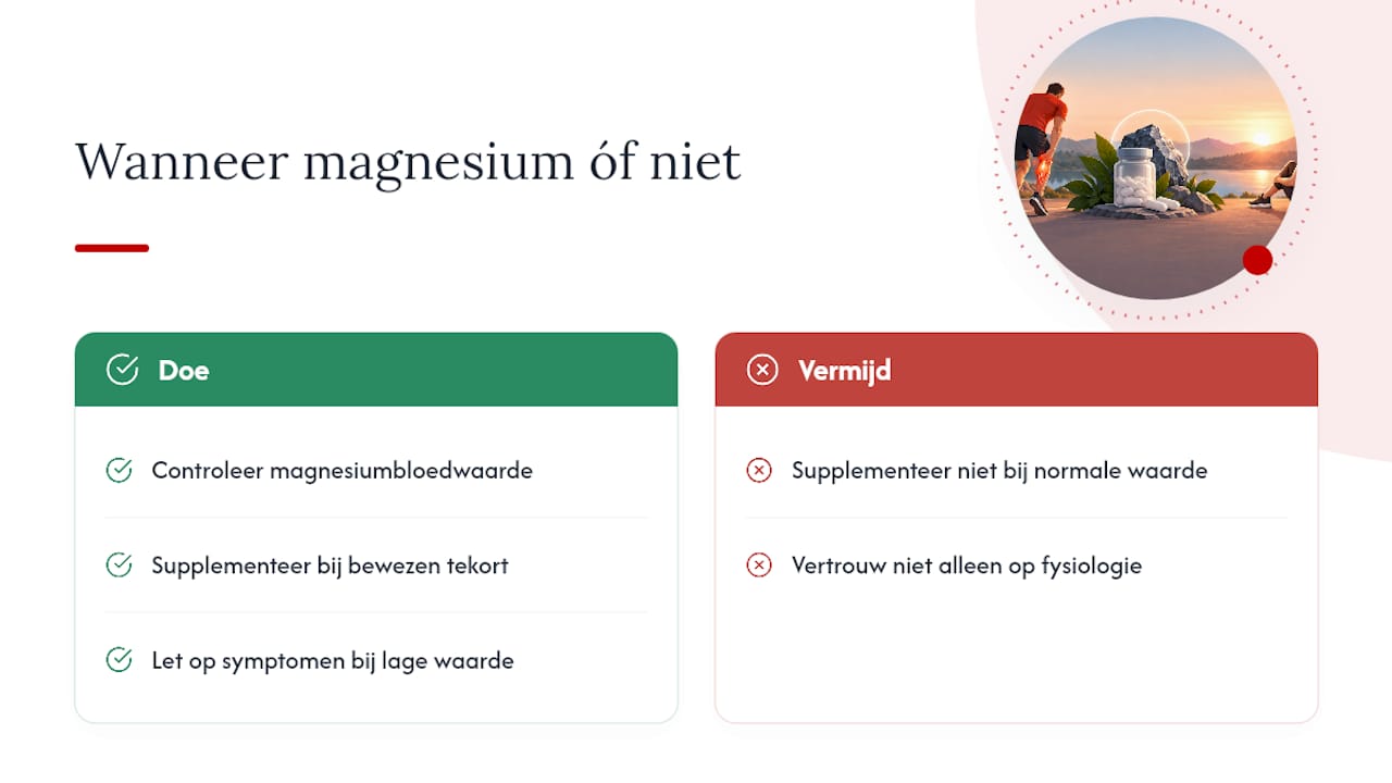 Waarom magnesium wél logisch klinkt, maar niet automatisch werkt — overview diagram