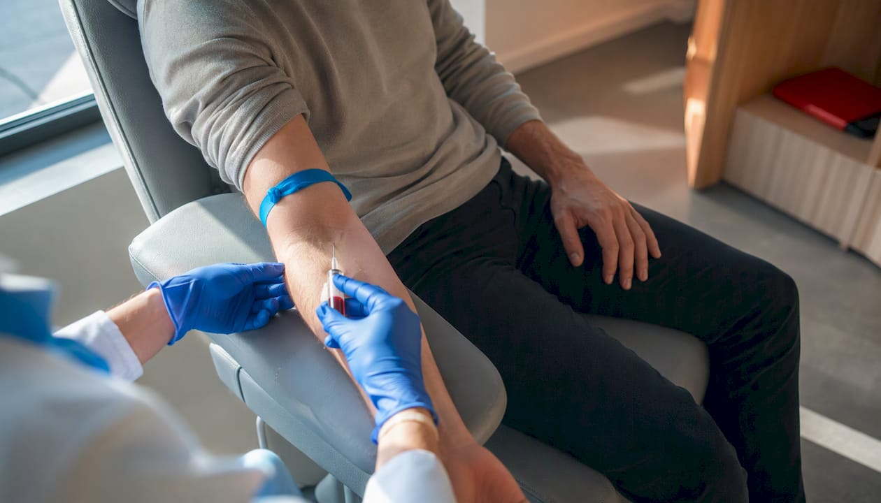 Bloedprik voor vitamine D-onderzoek