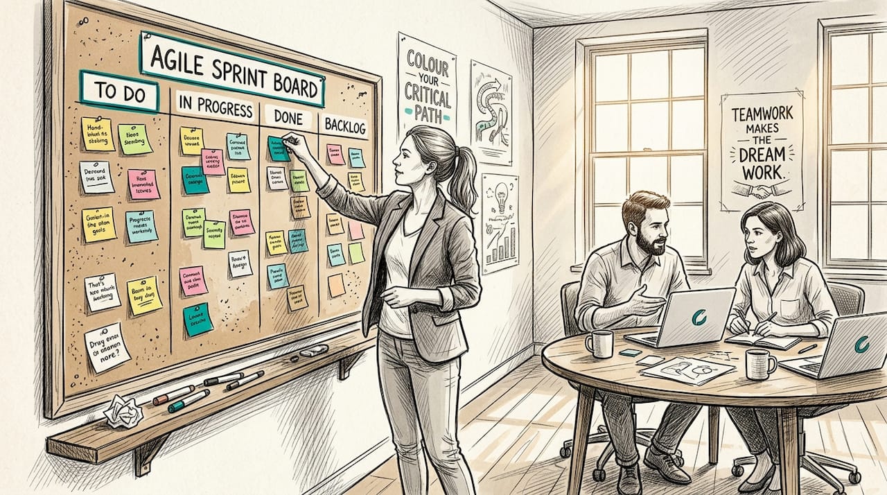 Updating agile sprint board during project work