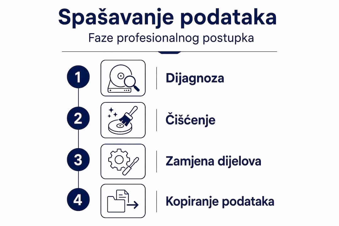 Infografika: koraci za spašavanje podataka nakon poplave