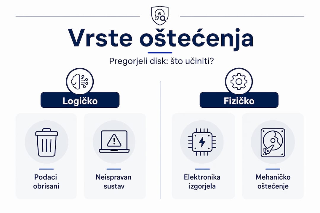 Infografika: Najčešći tipovi kvarova na hard disku