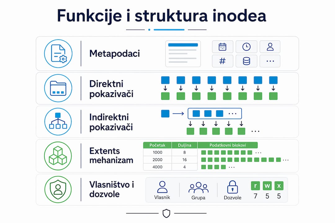 Infografika: kako izgleda inode u Linuxu i koje su njegove glavne funkcije