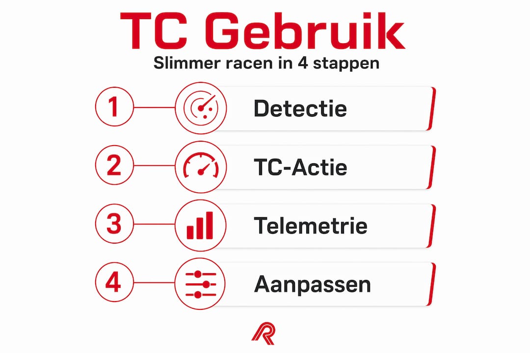 Overzichtelijke infographic: in vier stappen aan de slag met tractiecontrole