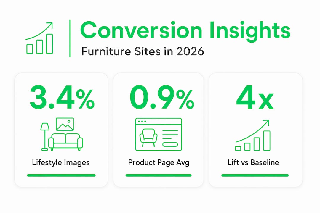 Infographic: furniture ecommerce conversion rate stats