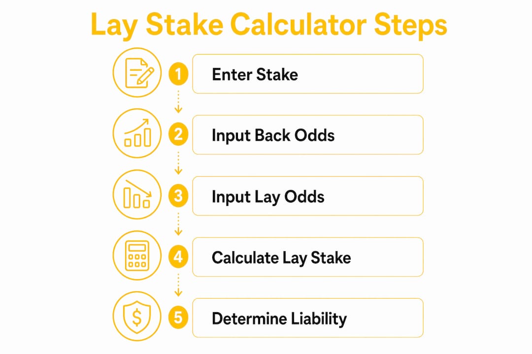 What Is a Lay Stake Calculator? A Bettor's Guide Infographic explaining lay stake calculator steps