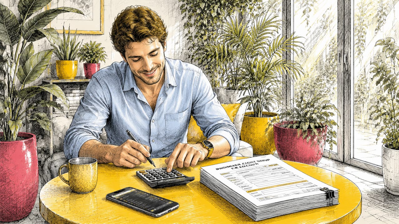 Secondary Income Matched Betting Workflow: 2026 Guide Hands calculating bankroll with betting materials nearby