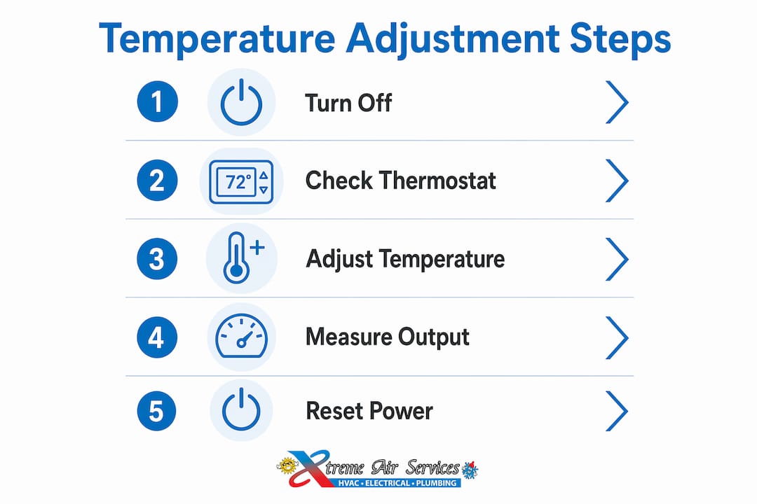 Stepwise guide to adjusting water heater temperature safely