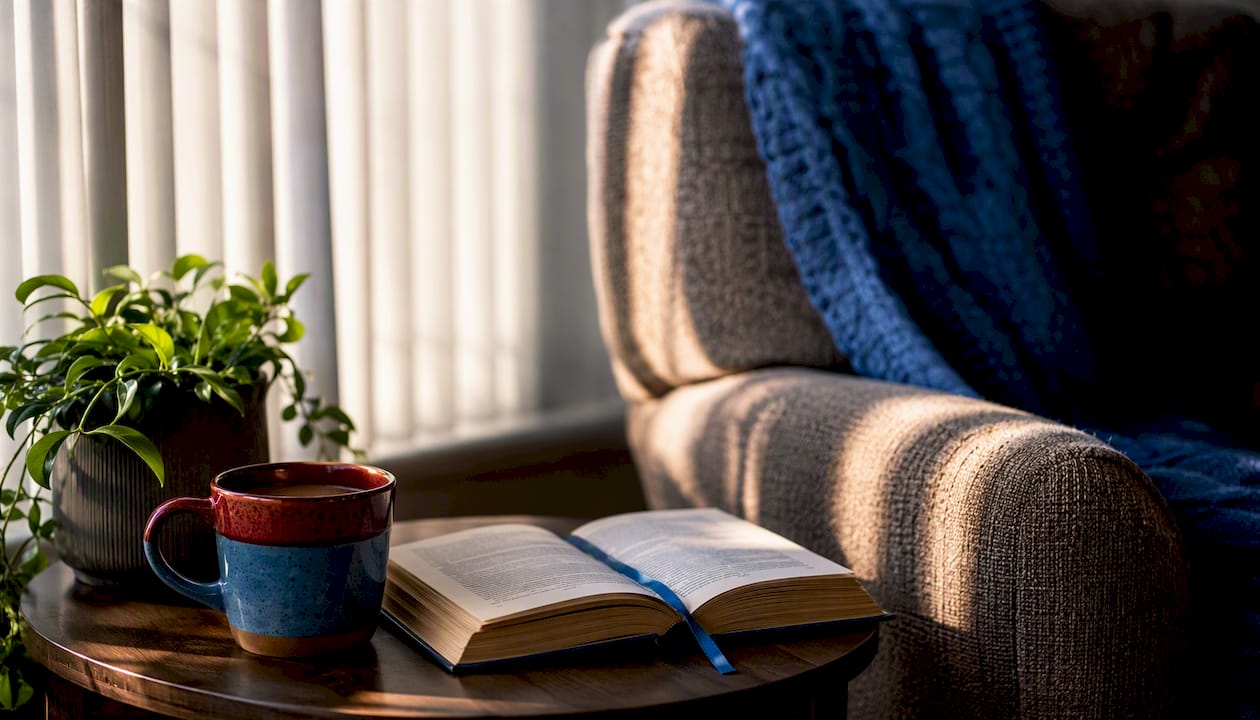 Window blinds blocking sunlight and heat
