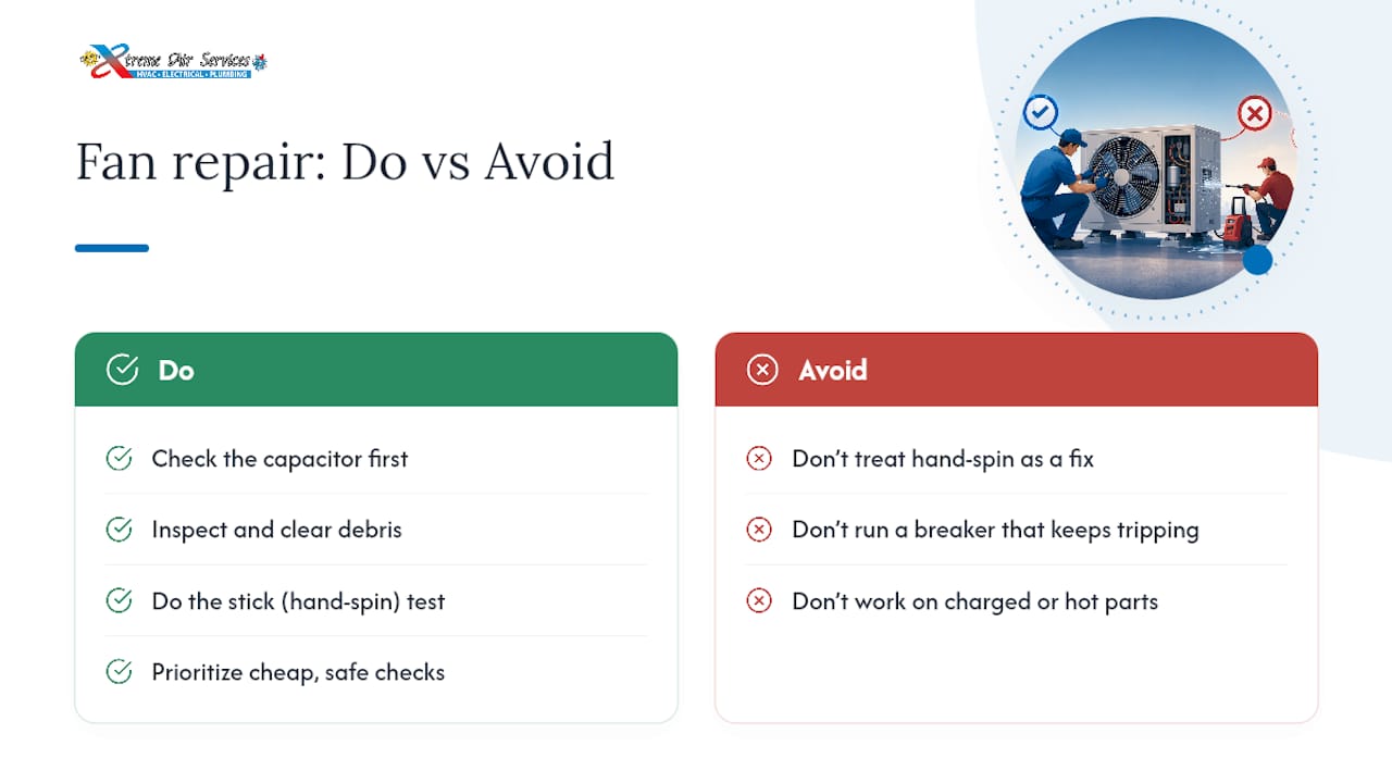 What Homeowners Get Wrong About Fan Repairs — overview diagram