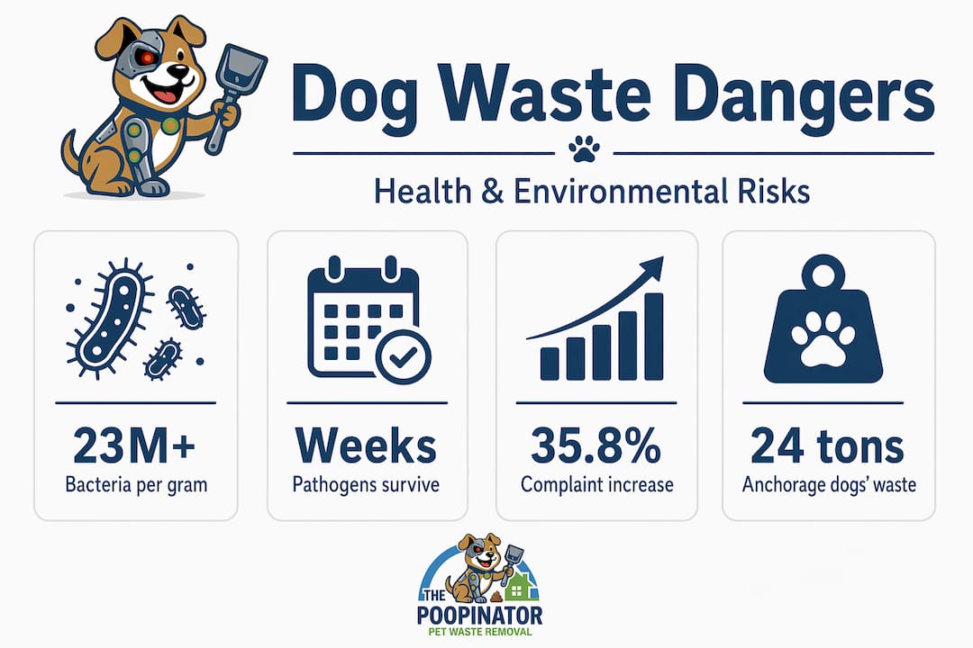 Infographic highlighting dog waste health dangers