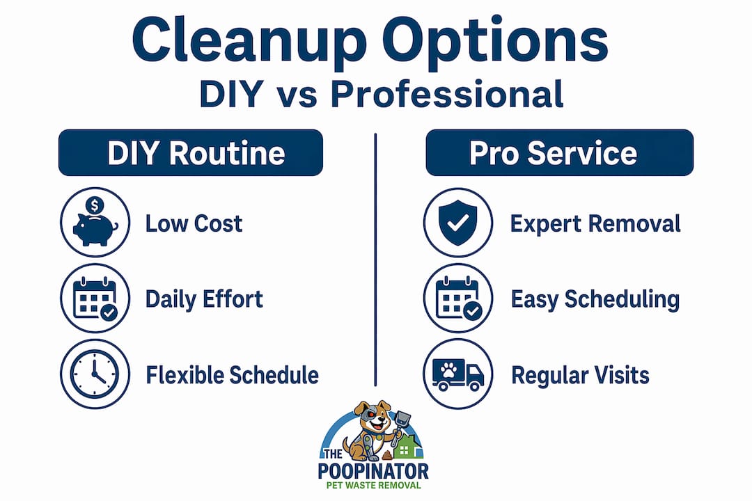 Infographic comparing DIY and professional cleanup