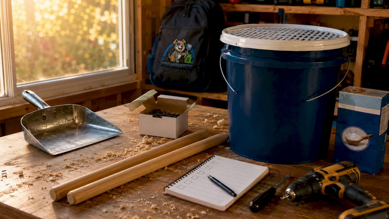Materials for DIY dog poop scooper