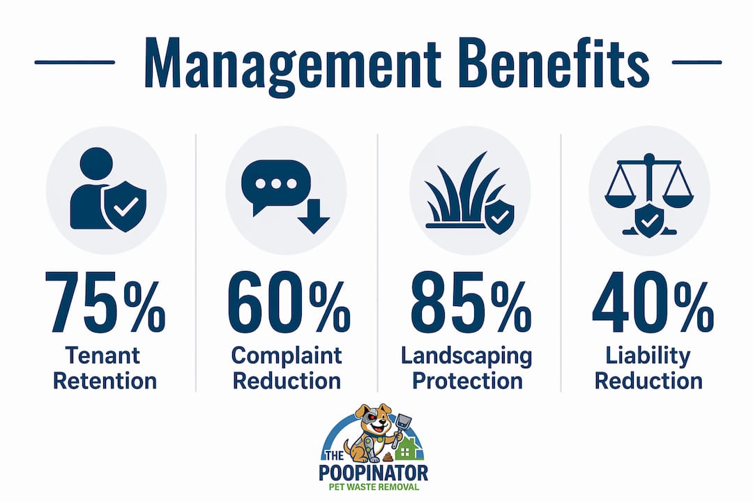 Infographic showing benefits of pet waste management