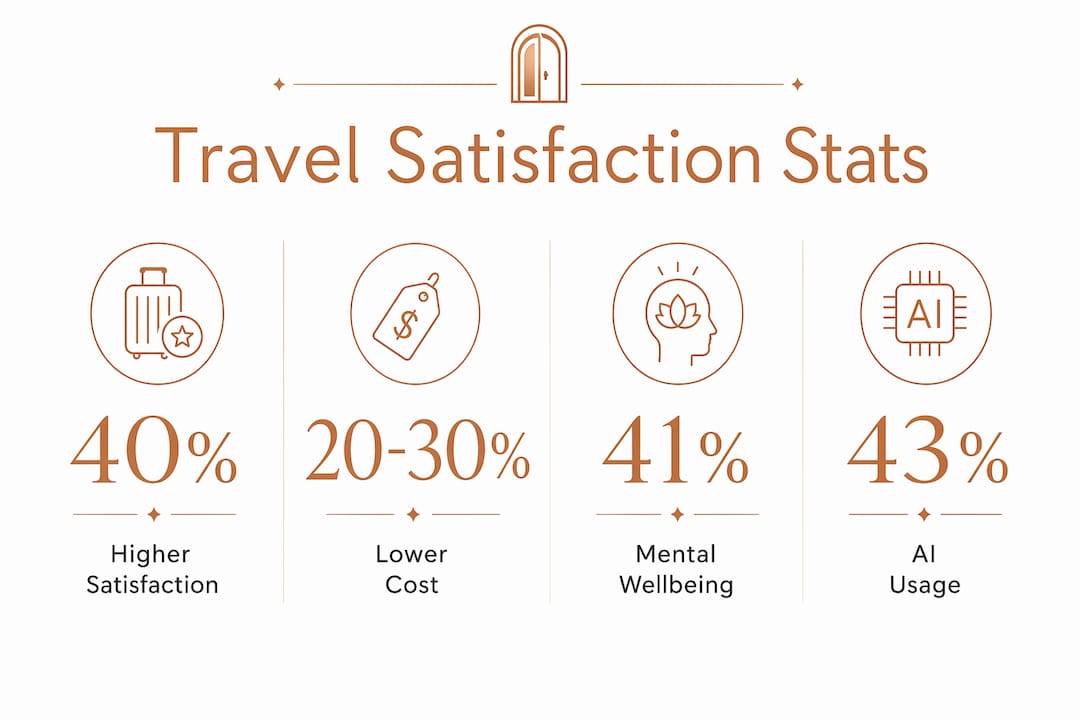 Infographic showing satisfaction and benefits of personalized travel