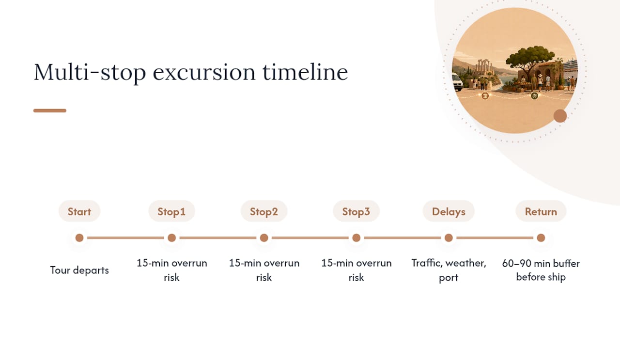 Timeline showing excursion delays and return buffer