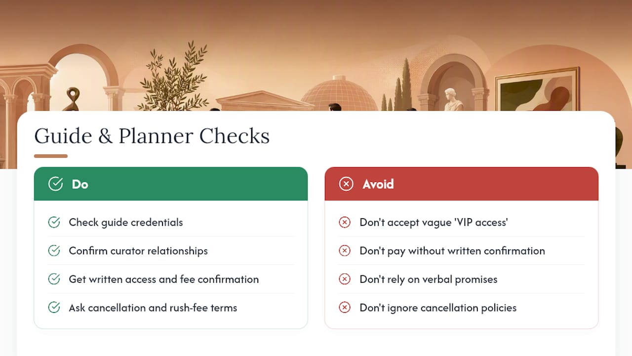 Four checks for selecting a private tour planner