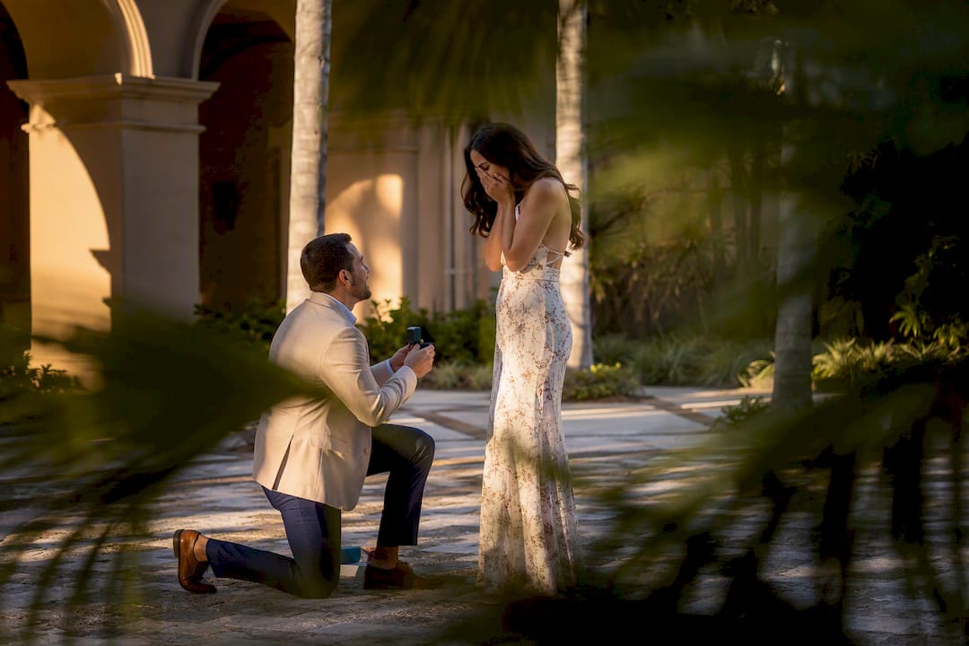 Photographer capturing surprise proposal reaction