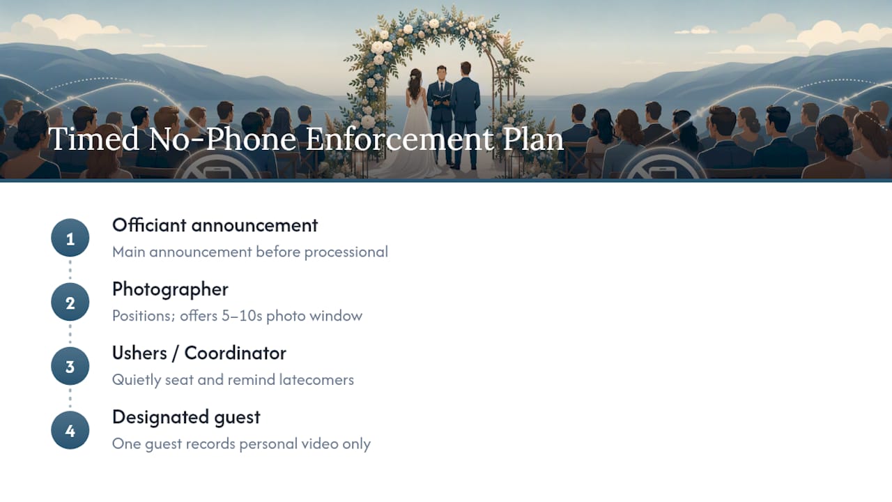 Unplugged ceremony enforcement timeline