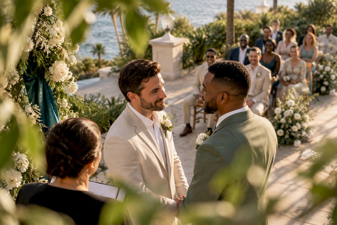 Photographer documenting an inclusive wedding ceremony