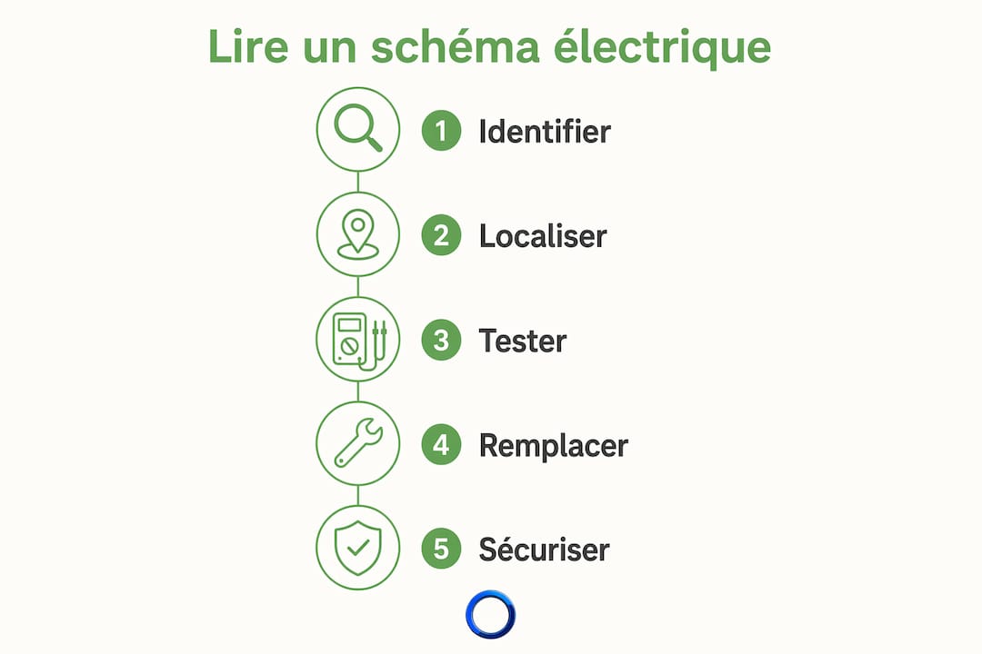 Guide visuel pas à pas pour comprendre un schéma électrique