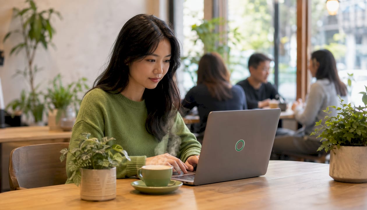 Des mains féminines saisissent sur un clavier pour gérer le suivi des tickets.