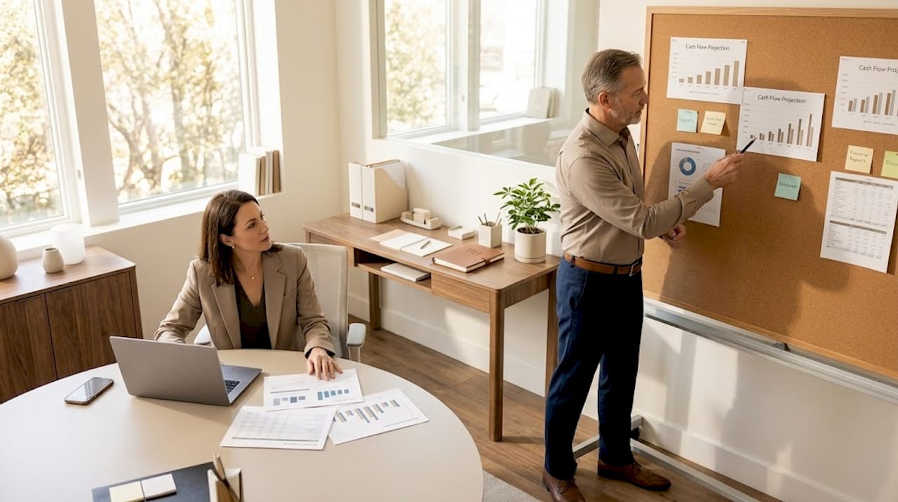 Fractional CFO and CEO review cash flow