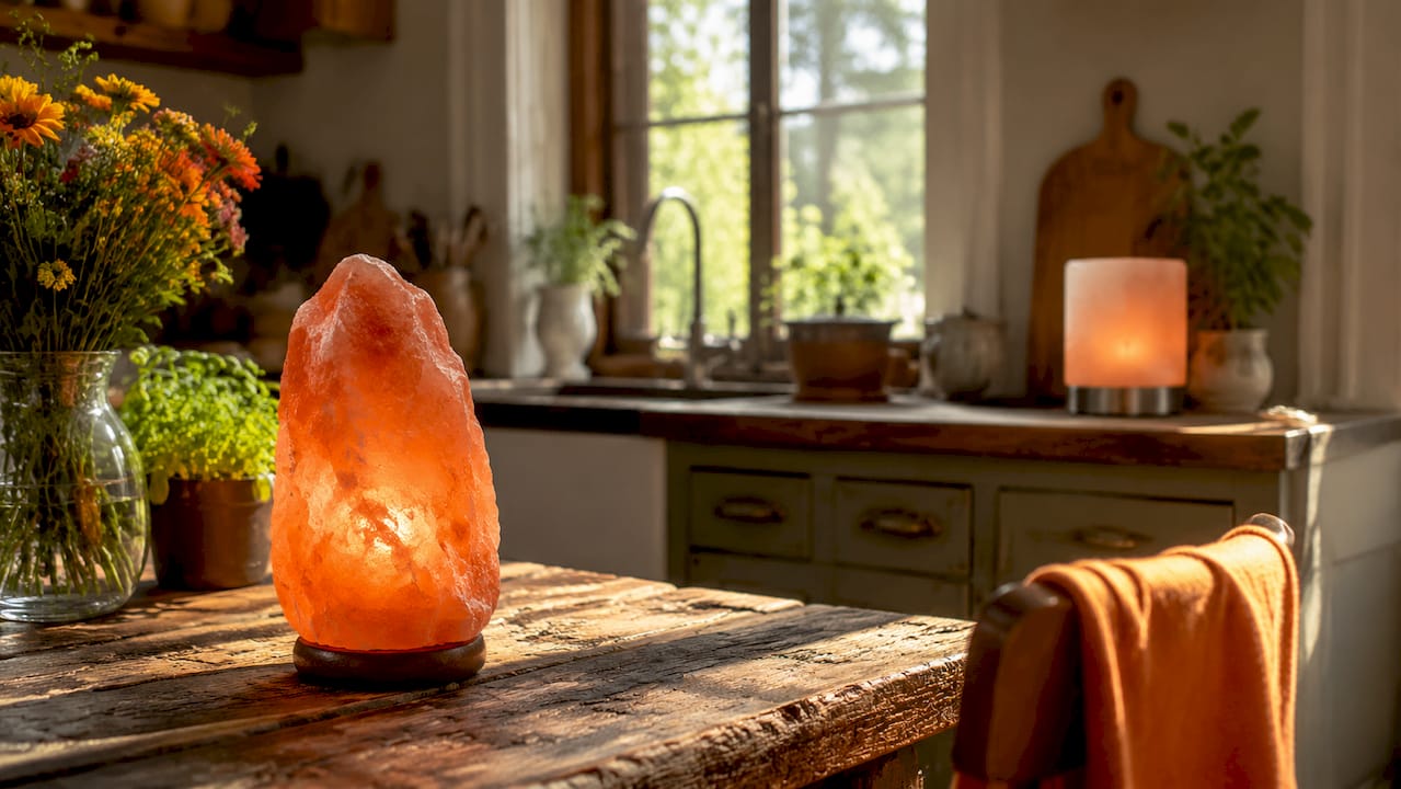 Comparison of handmade and mass-produced salt lamps
