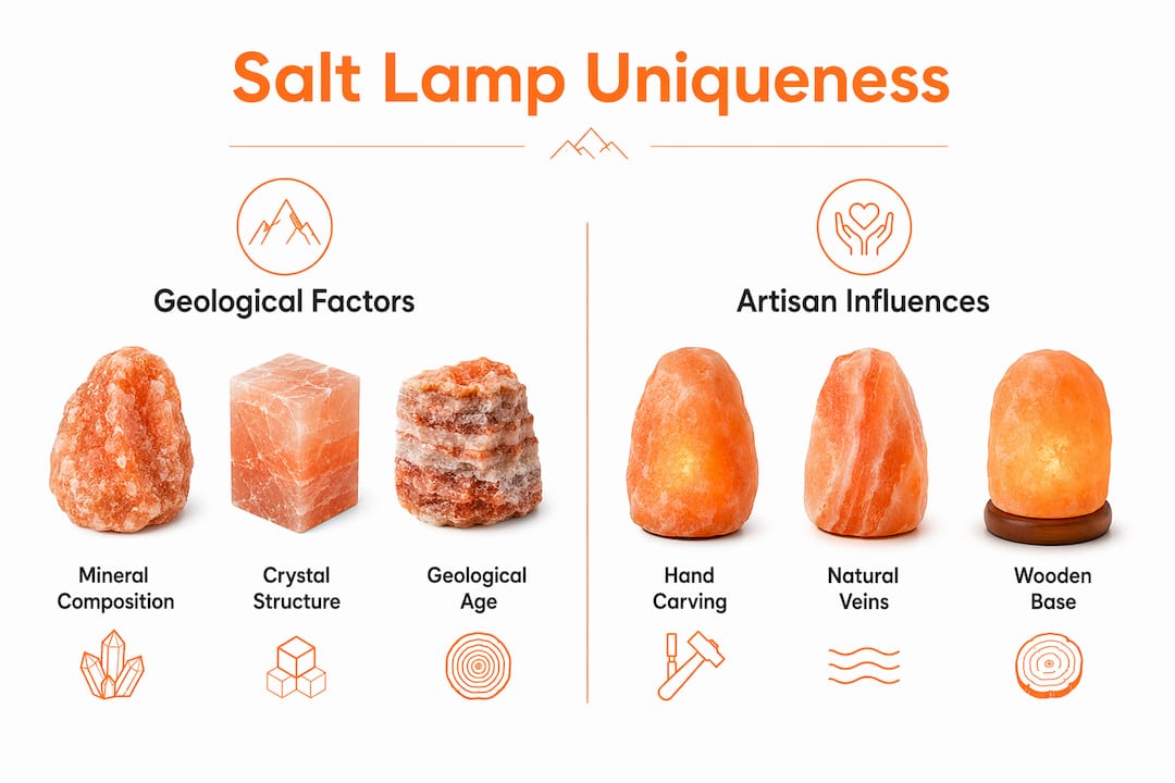 Infographic comparing geological and artisan factors