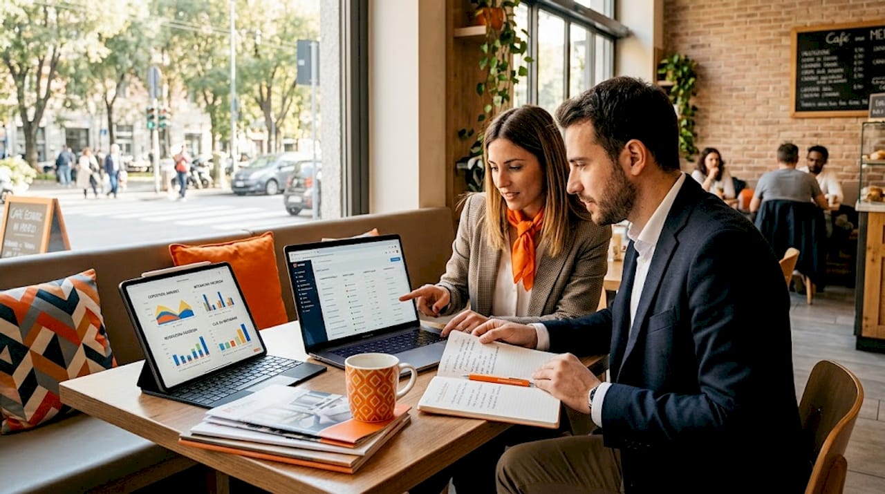 Il team immobiliare analizza i contatti generati dai social e gestisce le opportunità tramite il CRM.