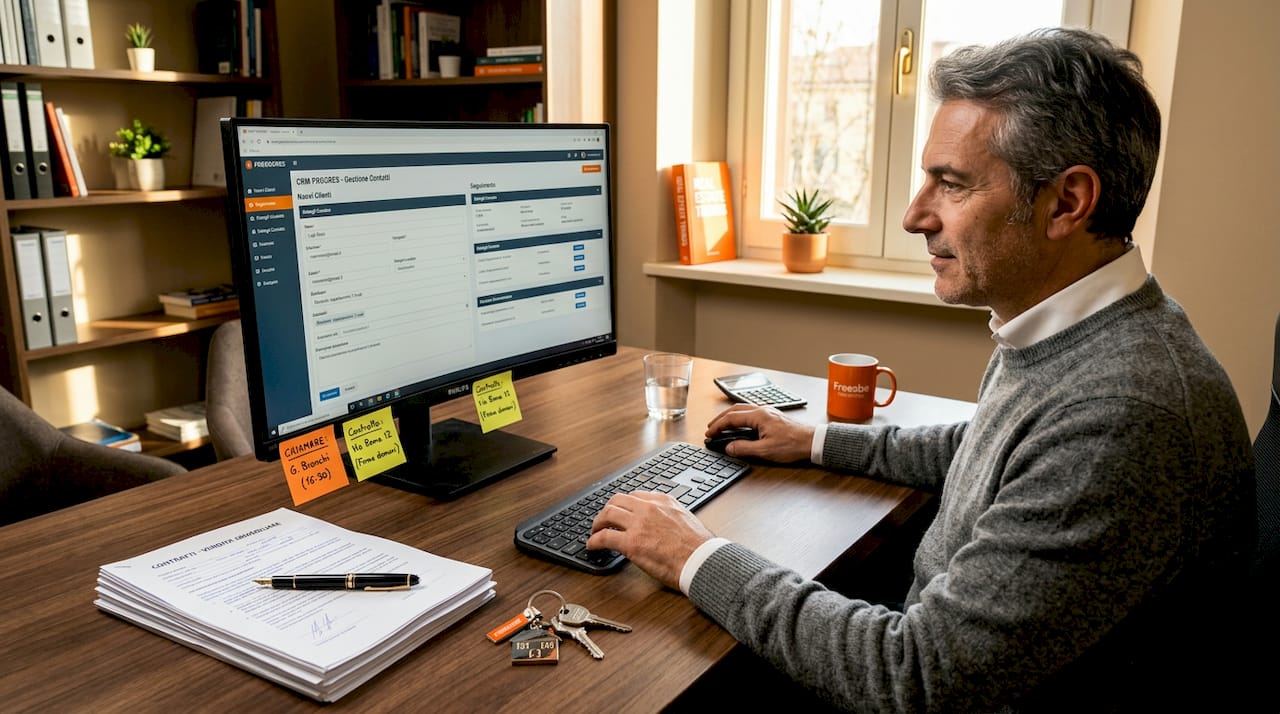 Consulente immobiliare esperto nell’utilizzo di software CRM