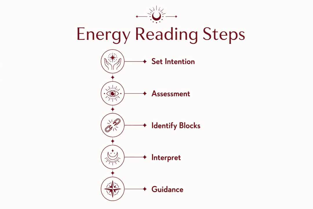 Infographic showing energy reading process steps