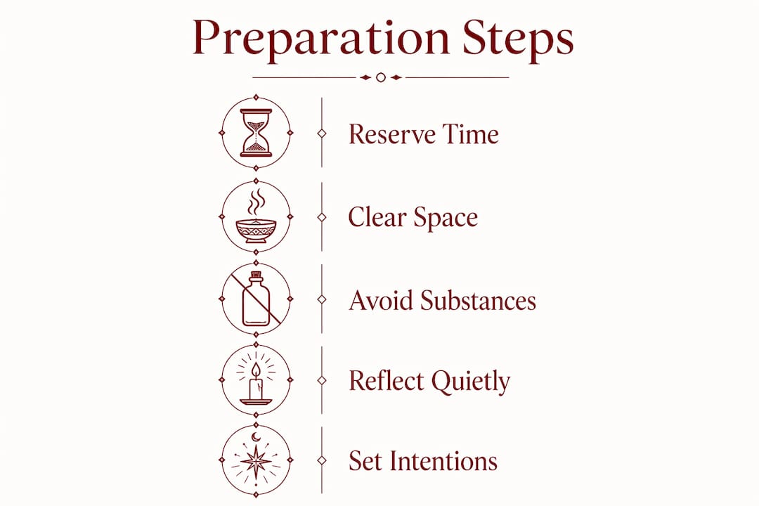 Infographic showing preparation steps for consultation