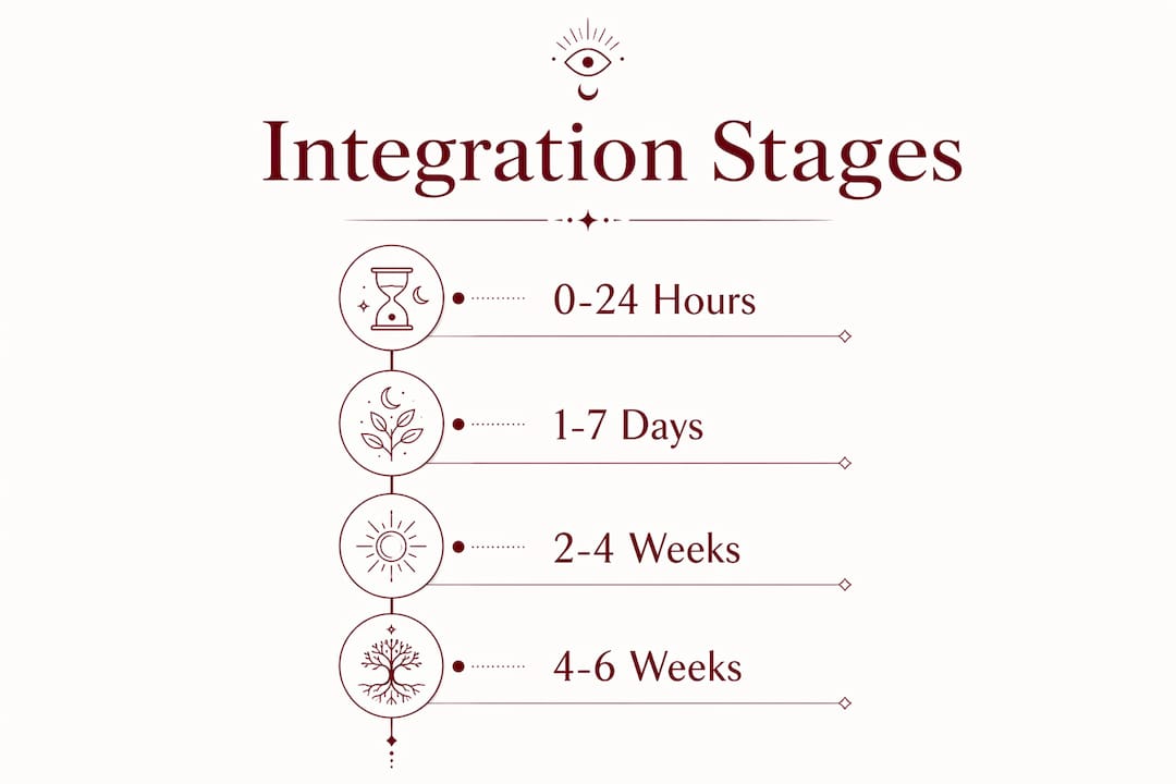 Infographic showing stages of spiritual healing integration