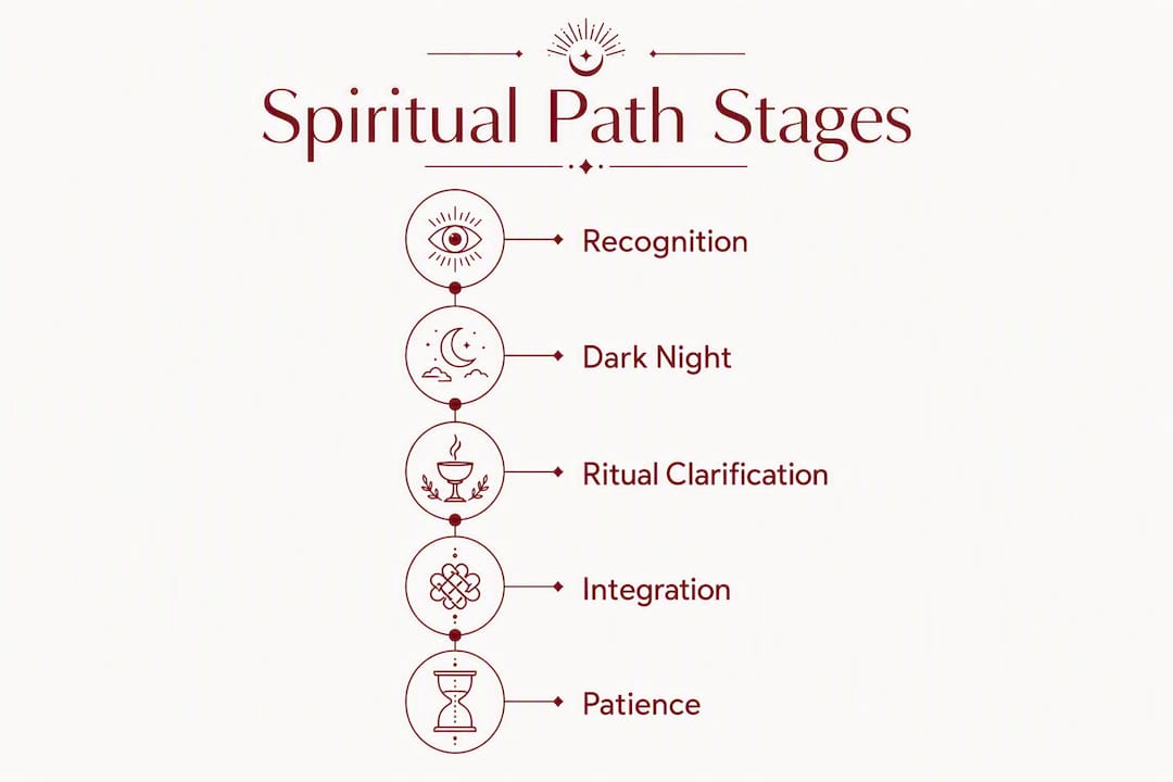 Infographic showing spiritual path stages