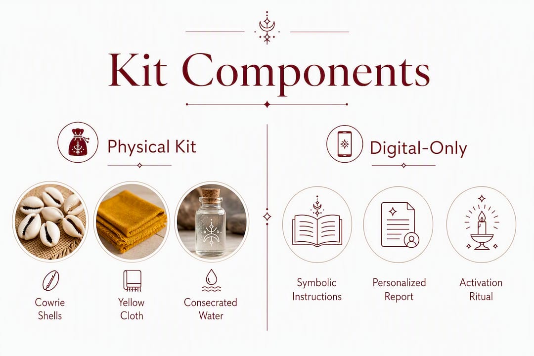 Infographic comparing physical and digital ritual kits