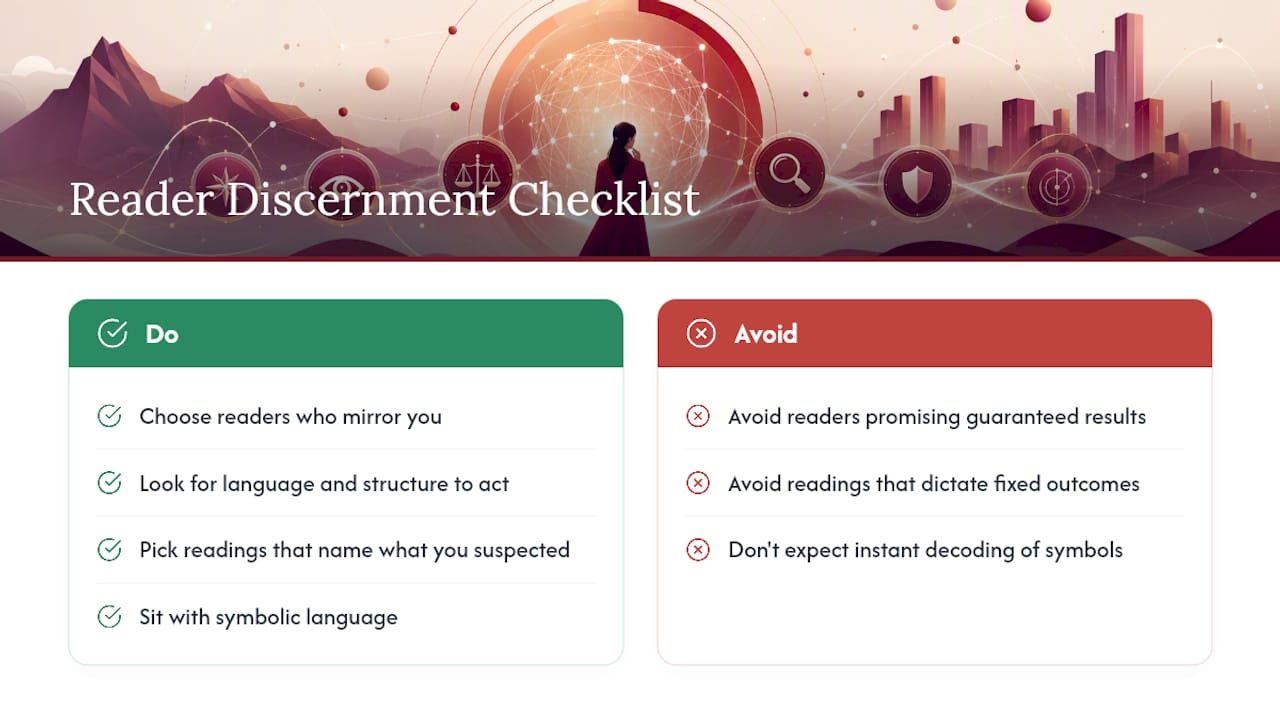 Checklist for discerning quality remote spiritual readings