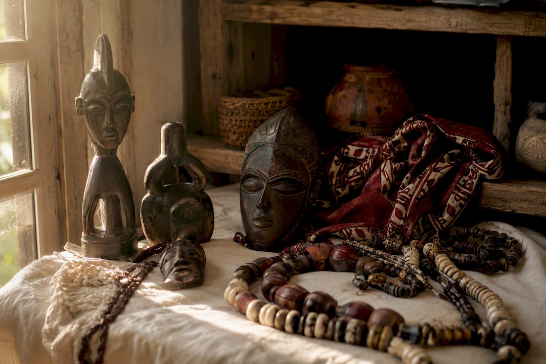 Ancestral symbols representing lineage and trauma